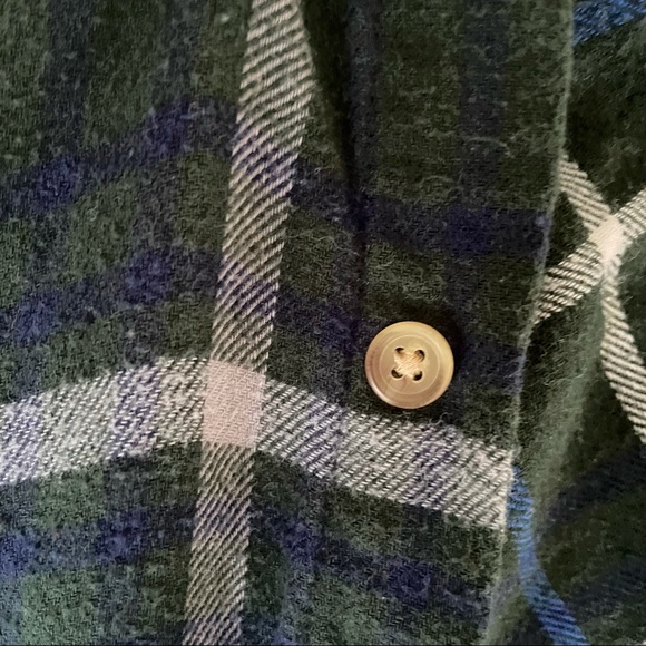 Chaps Green Flannel Shirt - Picture 5 of 7